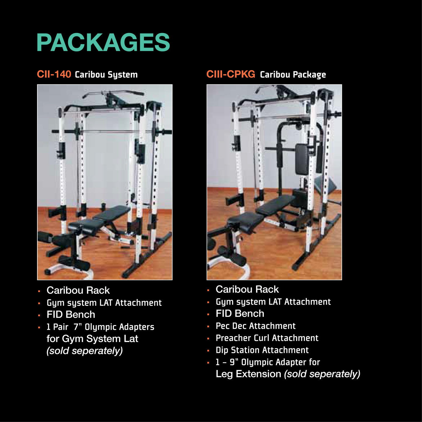 Caribou III Lat System + Bench